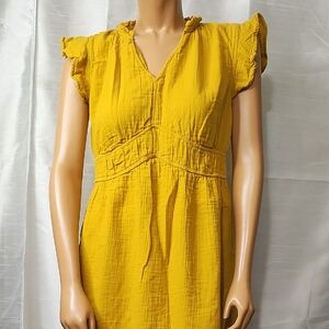 Time‎ and Tru Mustard Ruffle Top